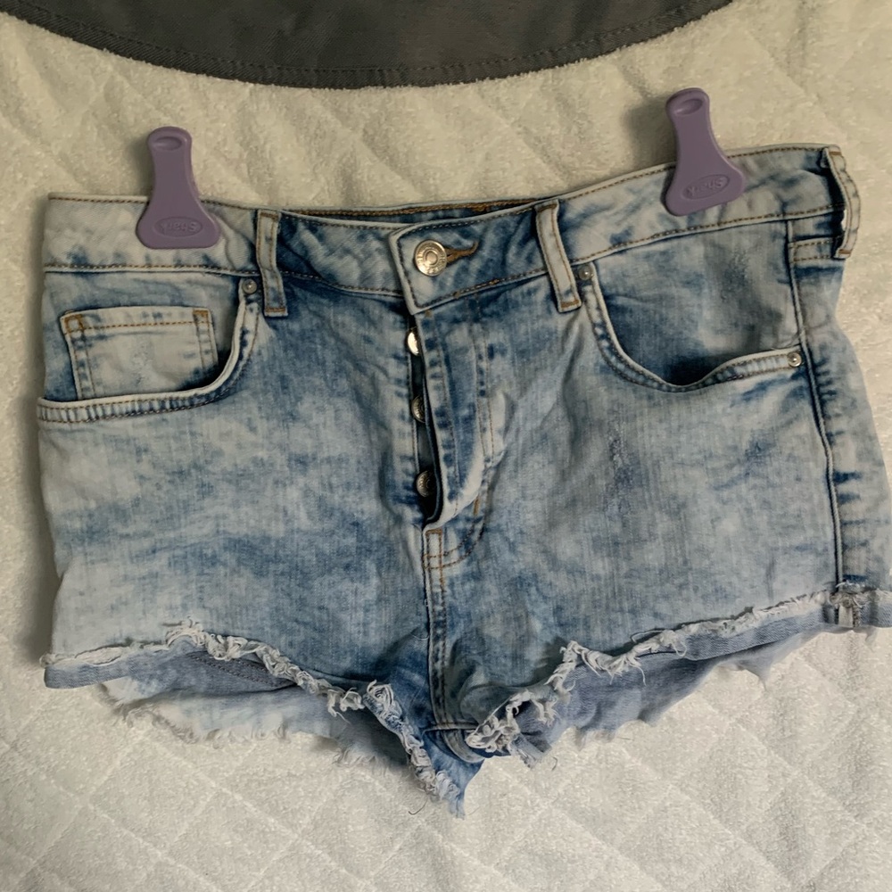 Forever 21 Bleach Dye Jean Shorts, sz 29